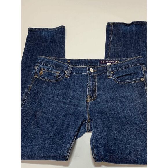 Vigoss Women’s Straight Leg Low Rise Denim Jeans Medium Wash Blue Size 11 - Picture 4 of 9